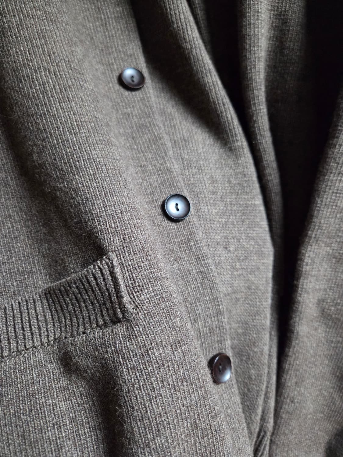 malen 말렌 울 캐시미어 니트 가디건 브라운 1 상품이미지5