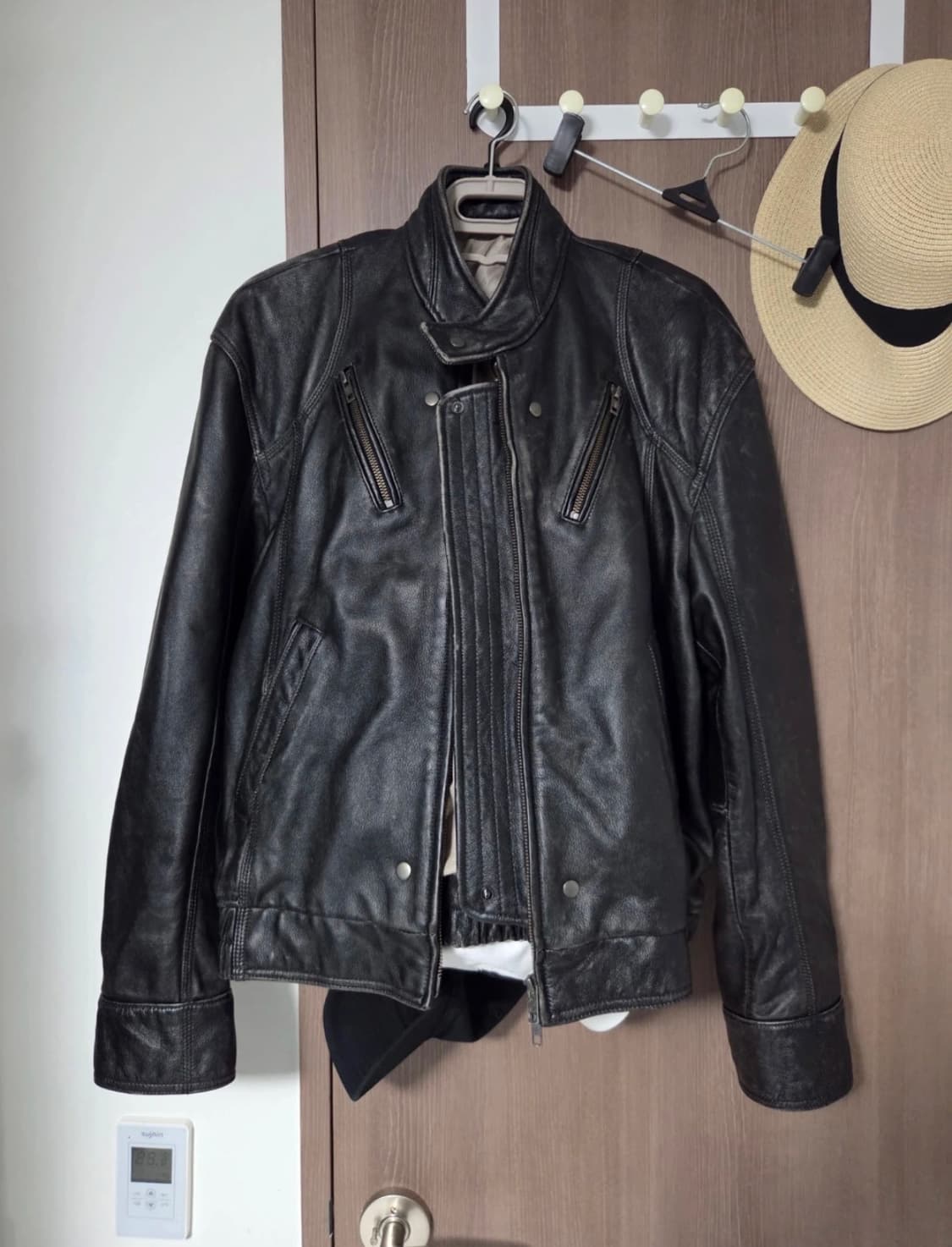 엘무드 스모커 카우하이드 바이커 레더 자켓 46 상품이미지8