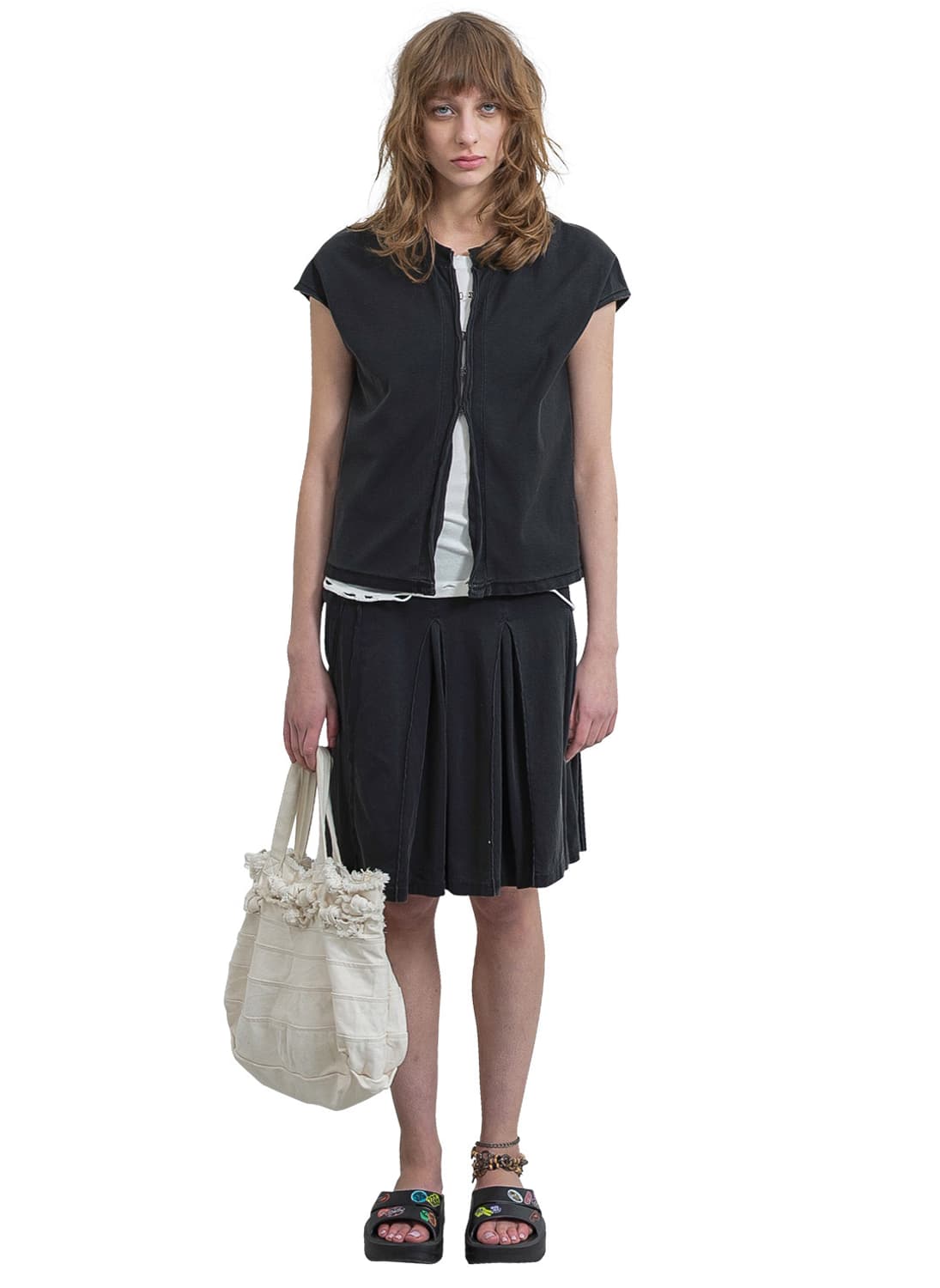 [F]퍼버즈 26ss Front Lock 슬리스브리스 티/그레이 상품이미지3