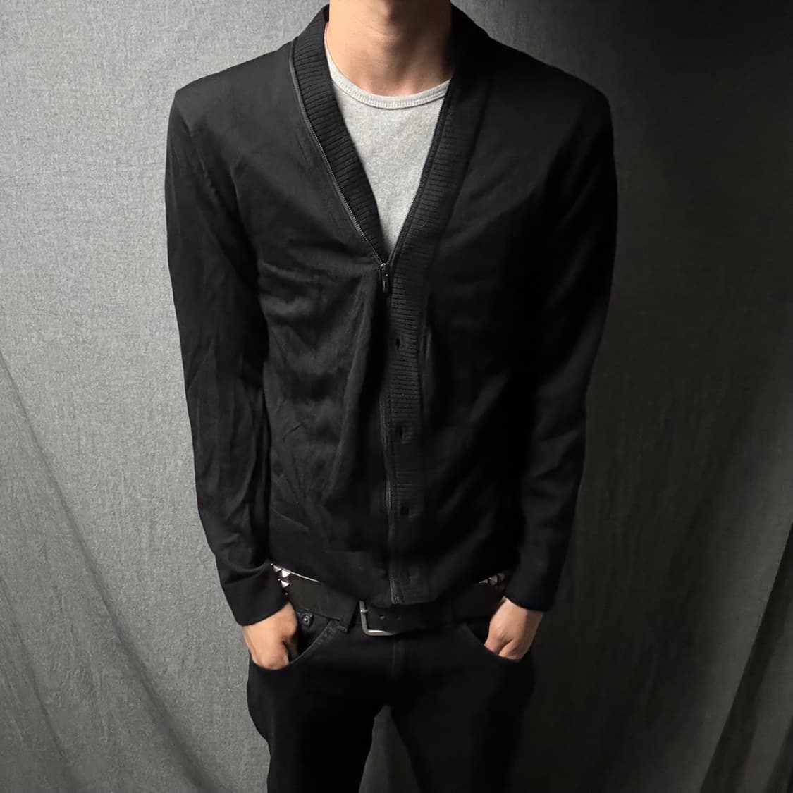 우영미 니트 집업 자켓 상품이미지2