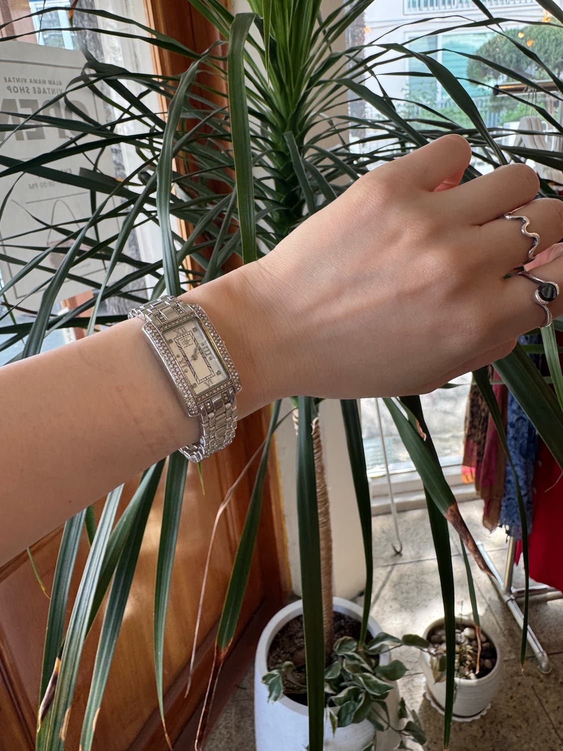  빈티지 클래식 주얼리 큐빅 워치 상품이미지7