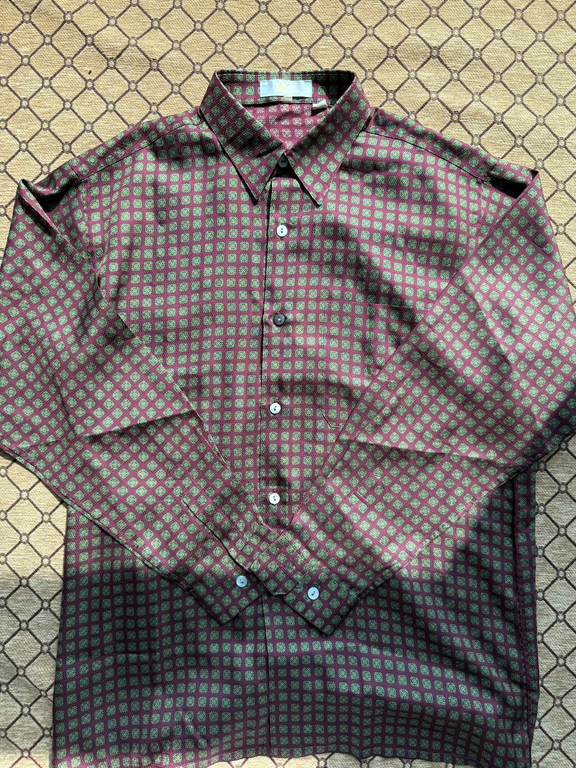 버건디 패턴 셔츠 상품이미지5