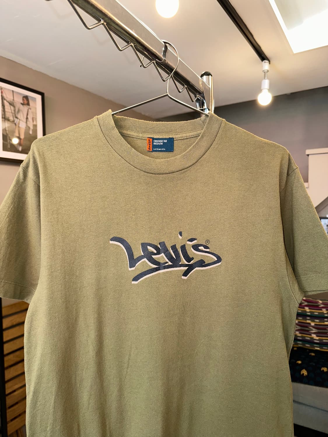 Levi’s Orange Tap logo print cotton T 상품이미지4