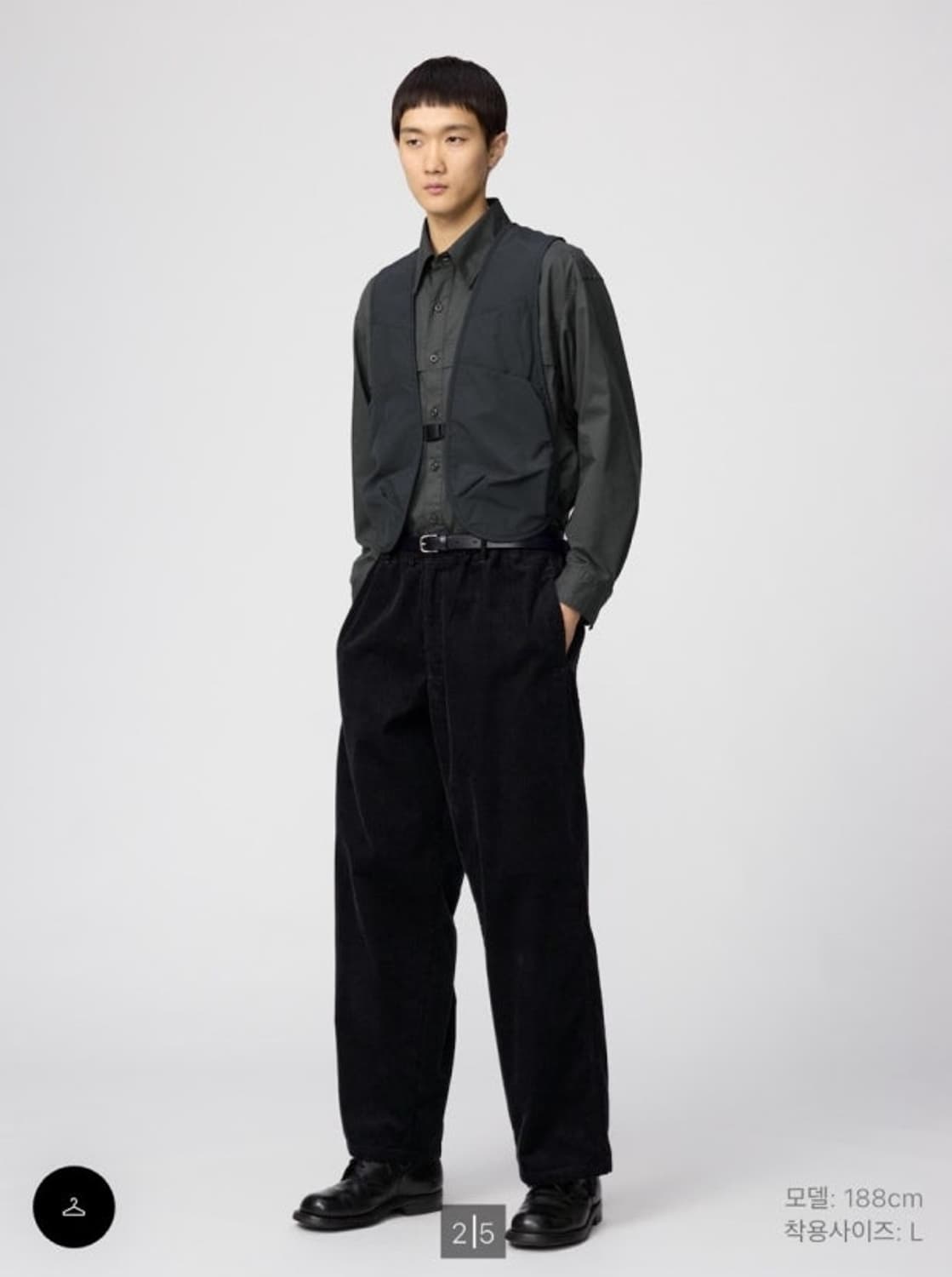 유니클로U/ 유틸리티 베스트 블랙/ M 상품이미지2