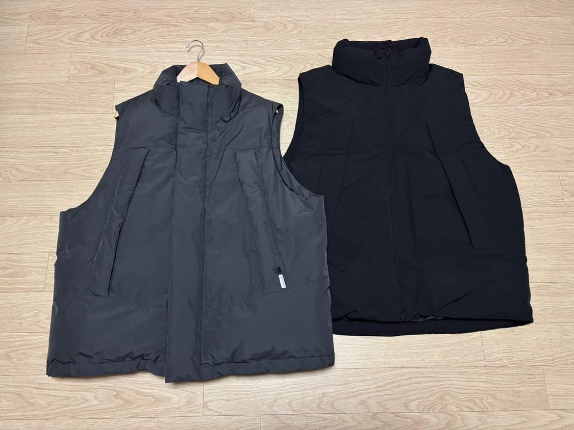 GU 히트 패딩 베스트 카키 XL 상품이미지5