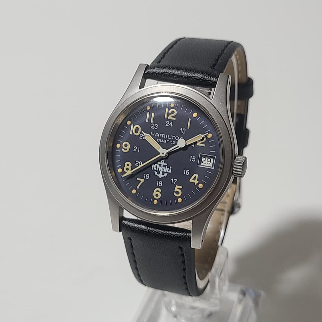 해밀턴 9797 카키필드 쿼츠 청판 빈티지 시계 상품이미지1