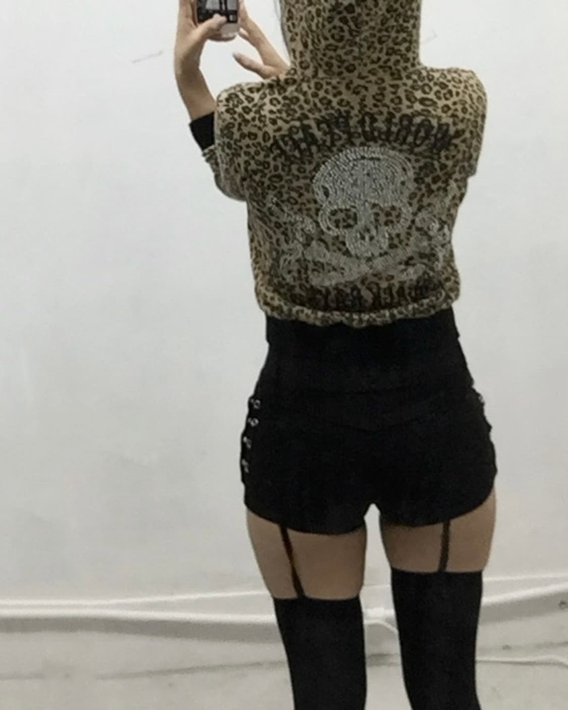 [BEE BOX] 오네갸루 스컬 큐빅 펑크 후드집업 상품이미지3