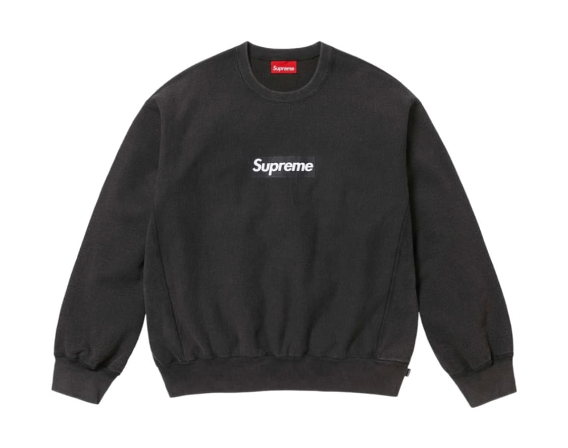 슈프림 워시드 박스로고 크루넥 상품이미지1