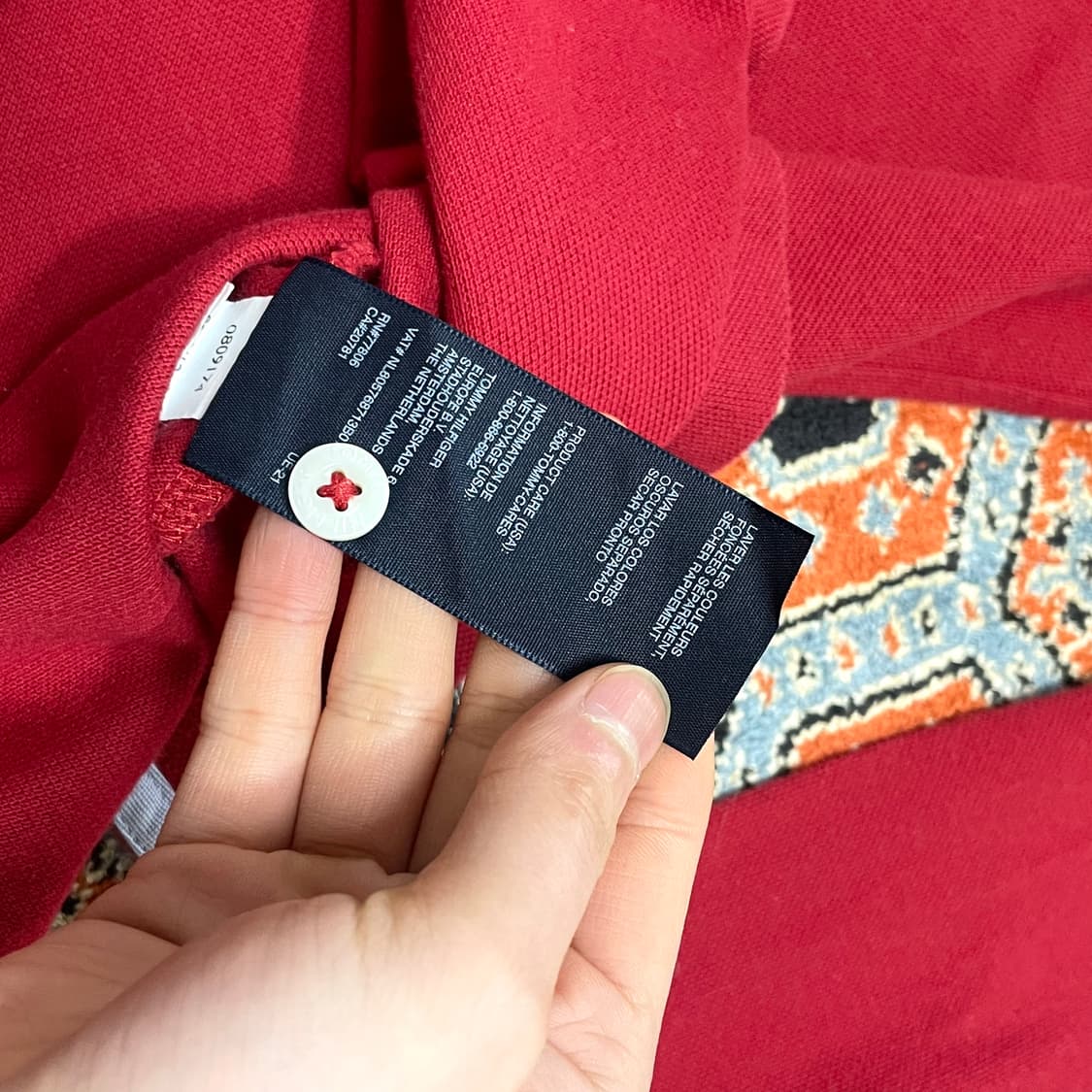 타미힐피거 레드 긴팔 카라티셔츠 남성M 상품이미지6