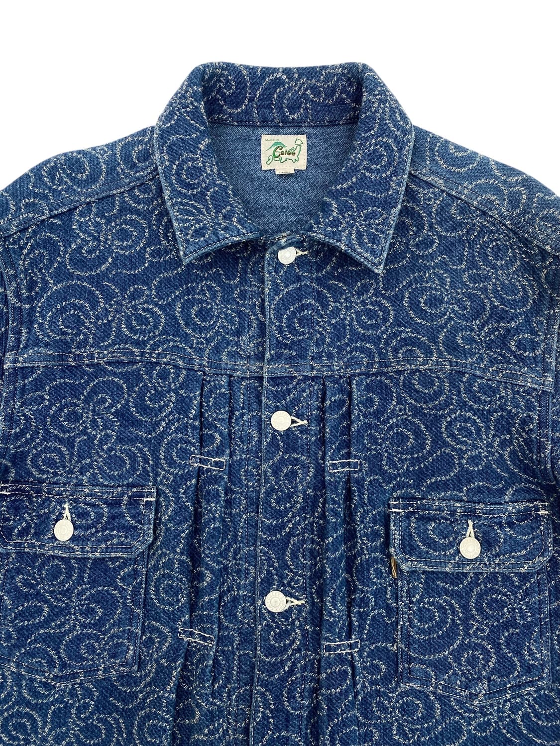 calee 타입2 더블 자카드 데님 자켓 상품이미지3