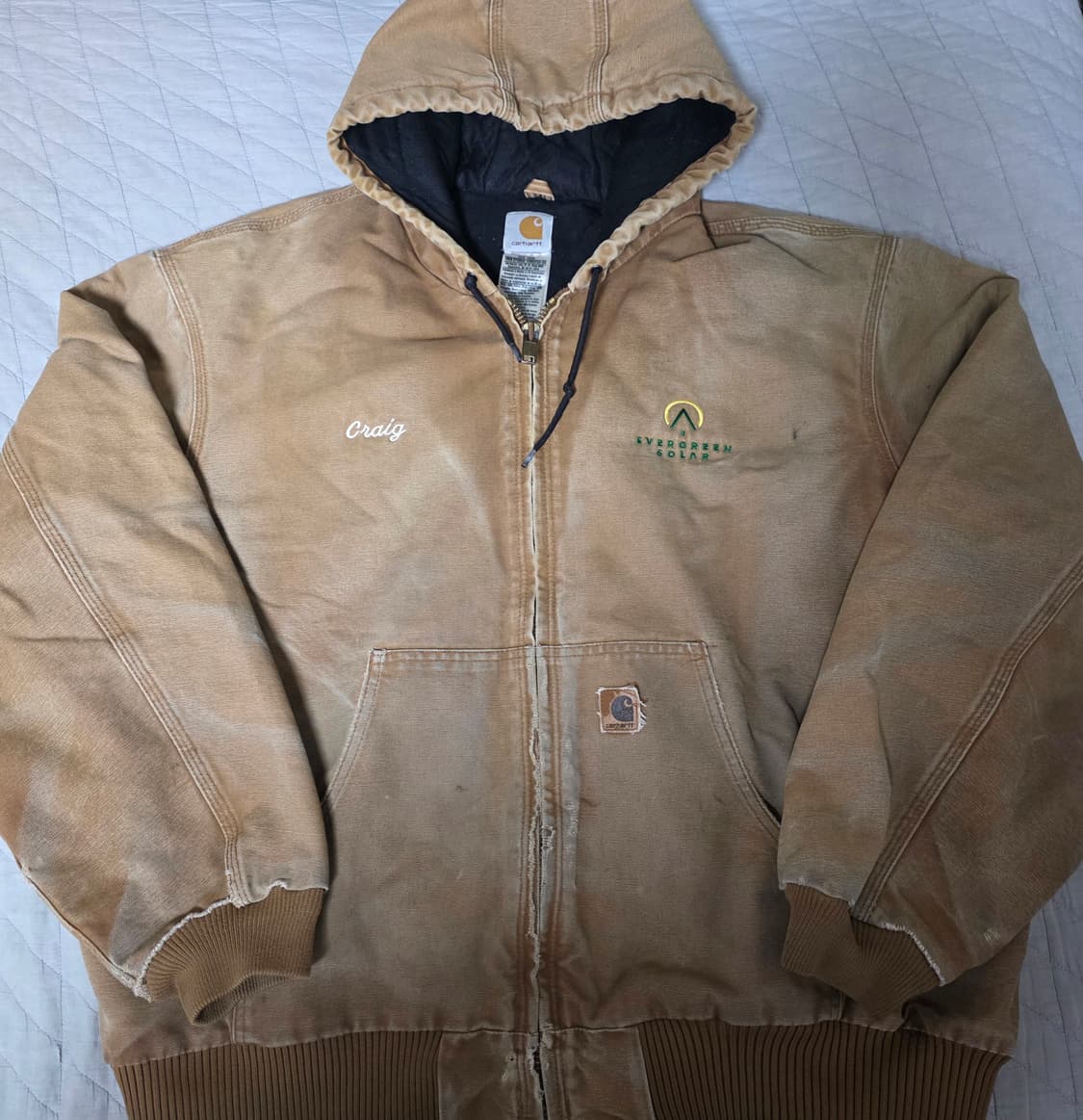 [2XL] 리페어 00s 빈티지 칼하트 j130 트래쉬드 페이드 워크자켓 상품이미지1