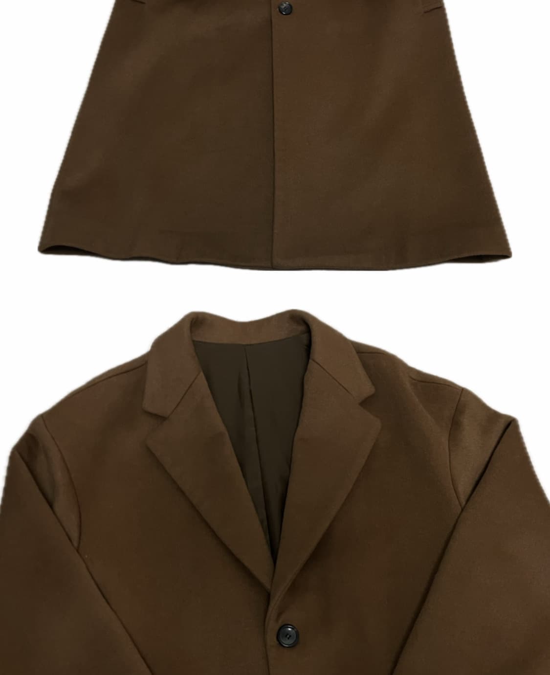 Bruman 갈색 코트 울70 상품이미지2