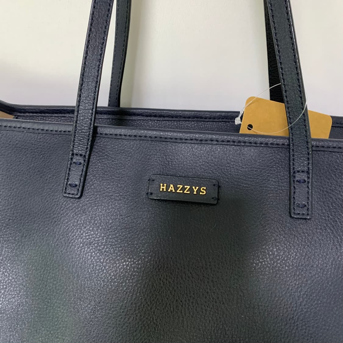 헤지스 레더 가죽 숄더백 토트백 네이비 빈티지 가방 상품이미지2