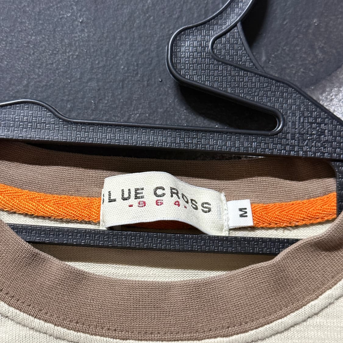 VTG 빈티지 스컬 프린팅 초코 바나나 배색 롱 슬리브 티셔츠 상품이미지4