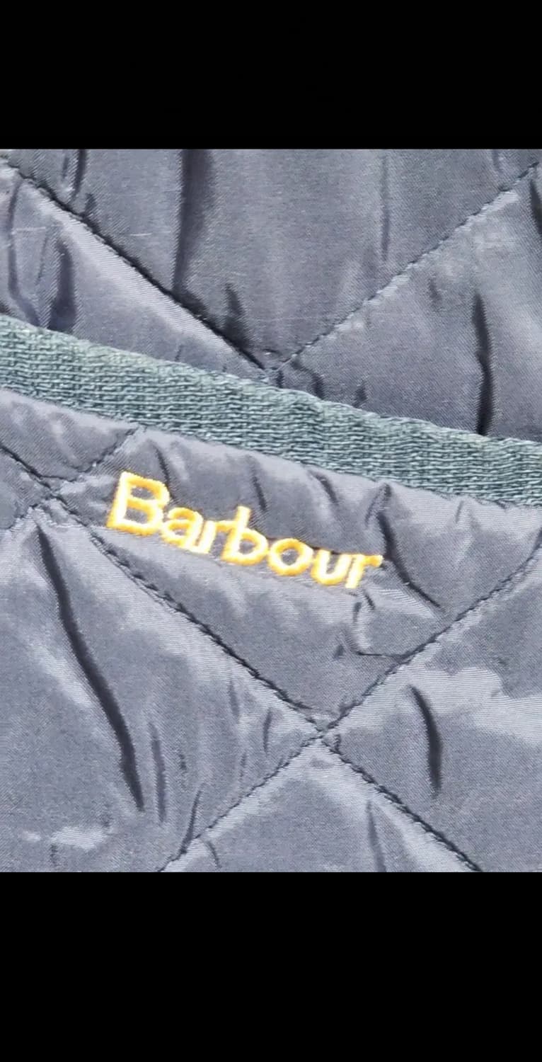 (XL) 바버 퀼팅자켓 네이비 누빔점퍼 코듀로이 카라넥  상품이미지3