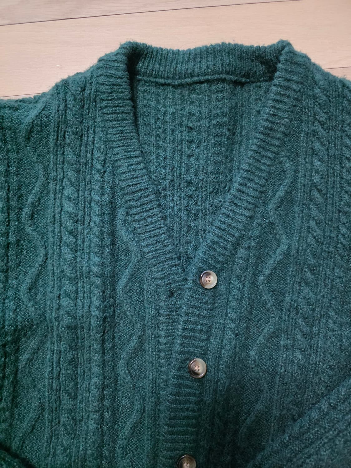 초록 꽈배기 모리 가디건 상품이미지3