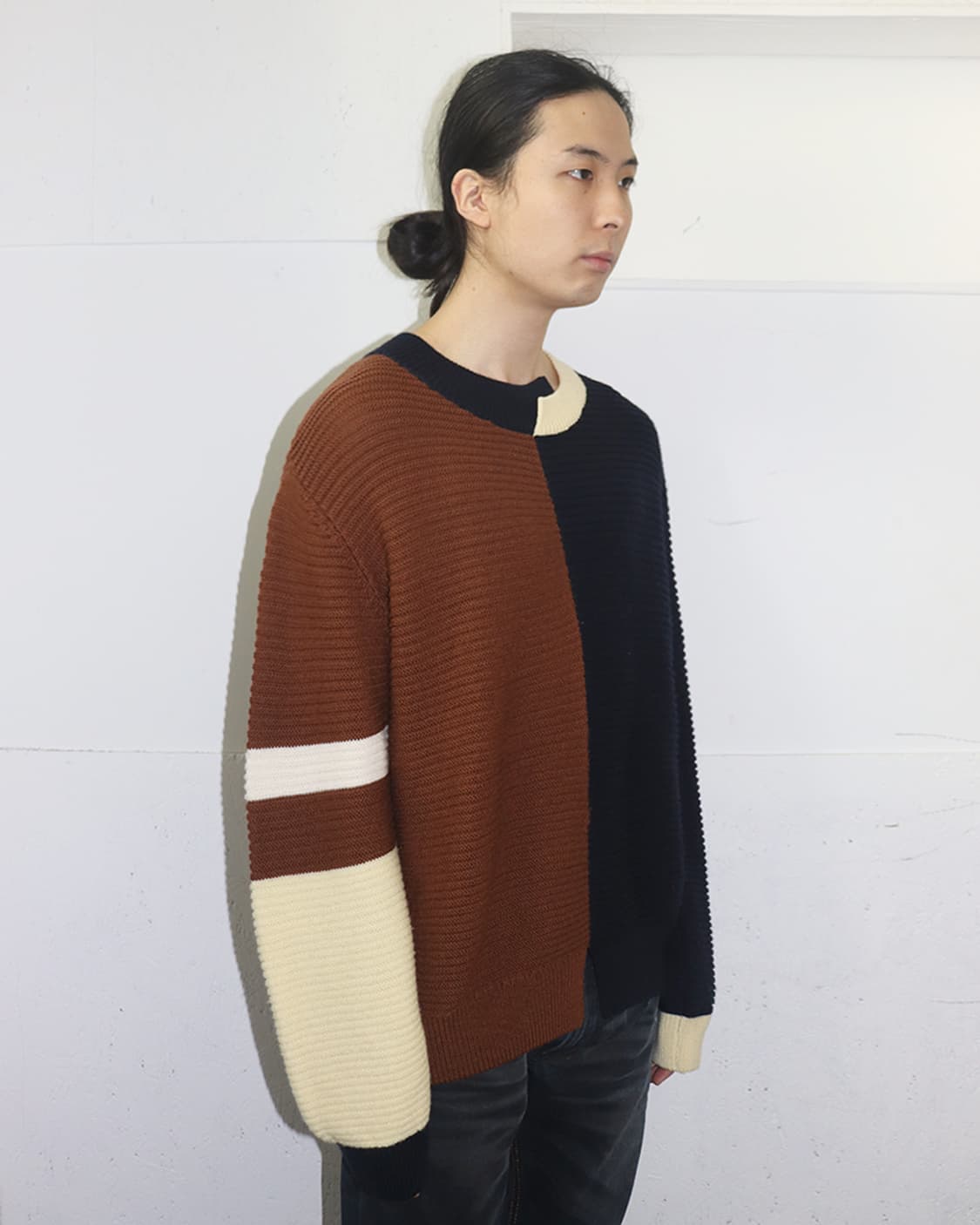 쿠루니 20AW 커티드 멀티 컬러 스웨터 상품이미지2
