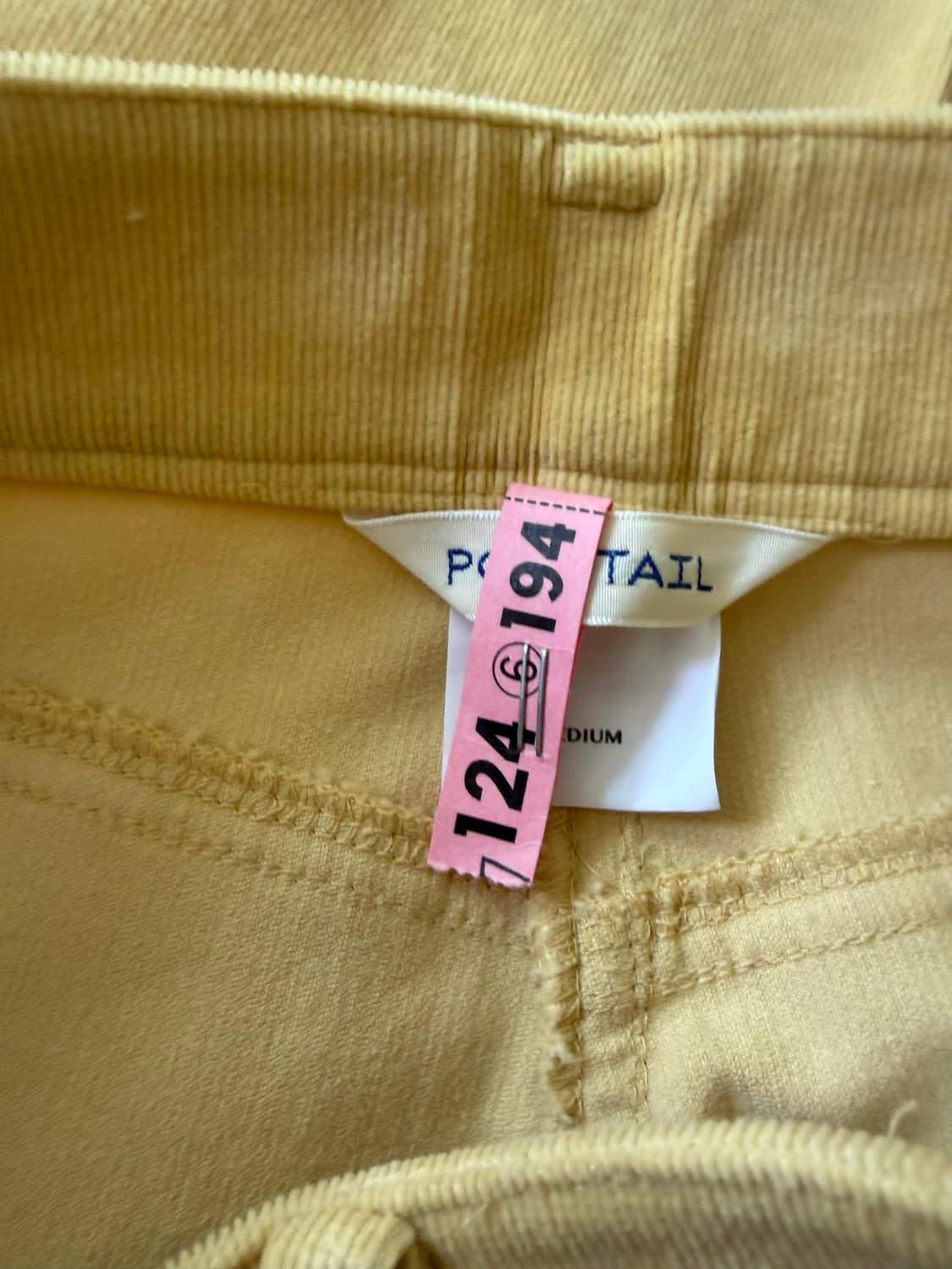 포니테일 제너 코듀로이팬츠 마가린옐로우 M 상품이미지9