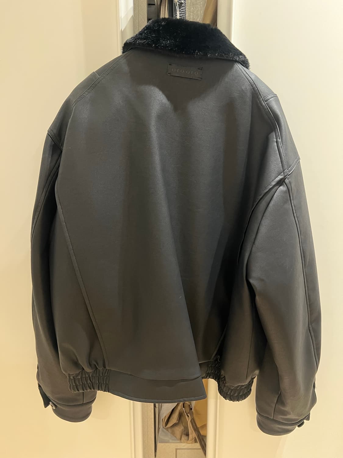 Oro 언샘블 퍼 블루종 무스탕 블랙 M 상품이미지6