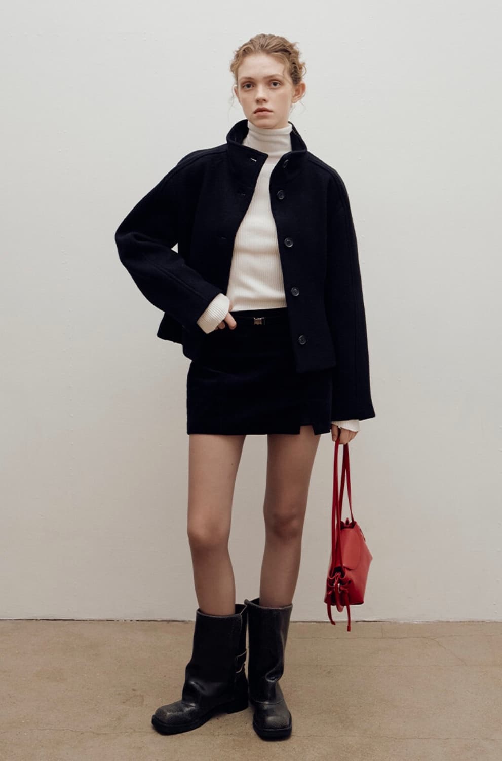 레이브 하이넥 숏코트 High Neck Short Coat 상품이미지2