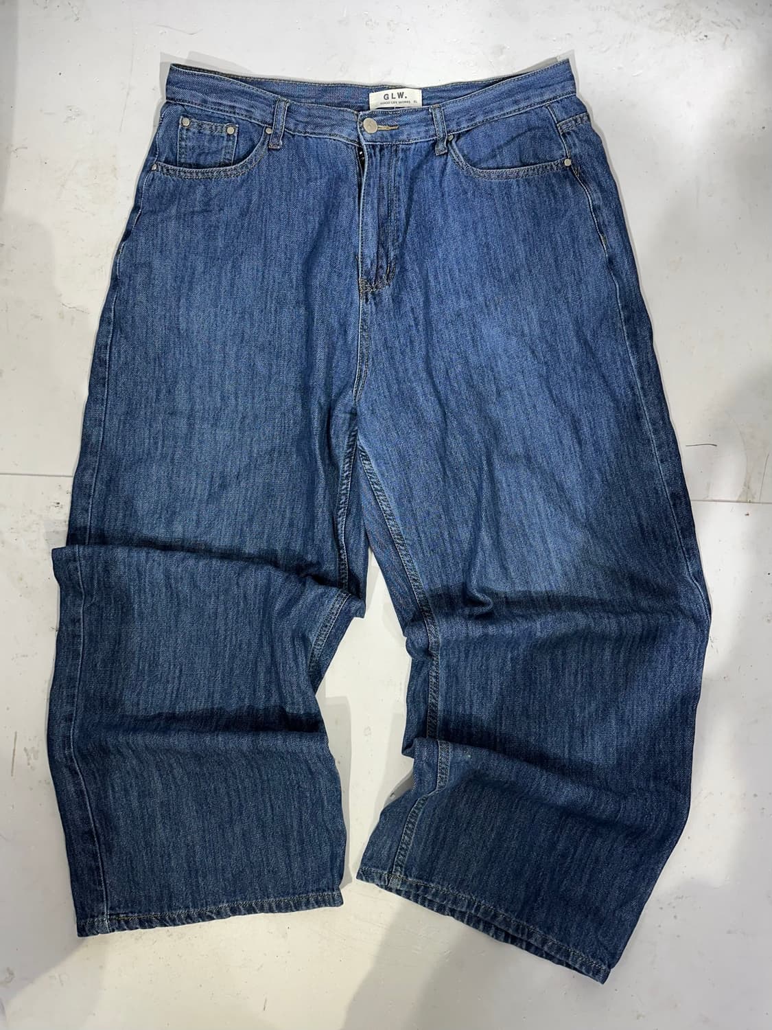 빈티지 중청 와이드 데님 팬츠 XL 상품이미지4