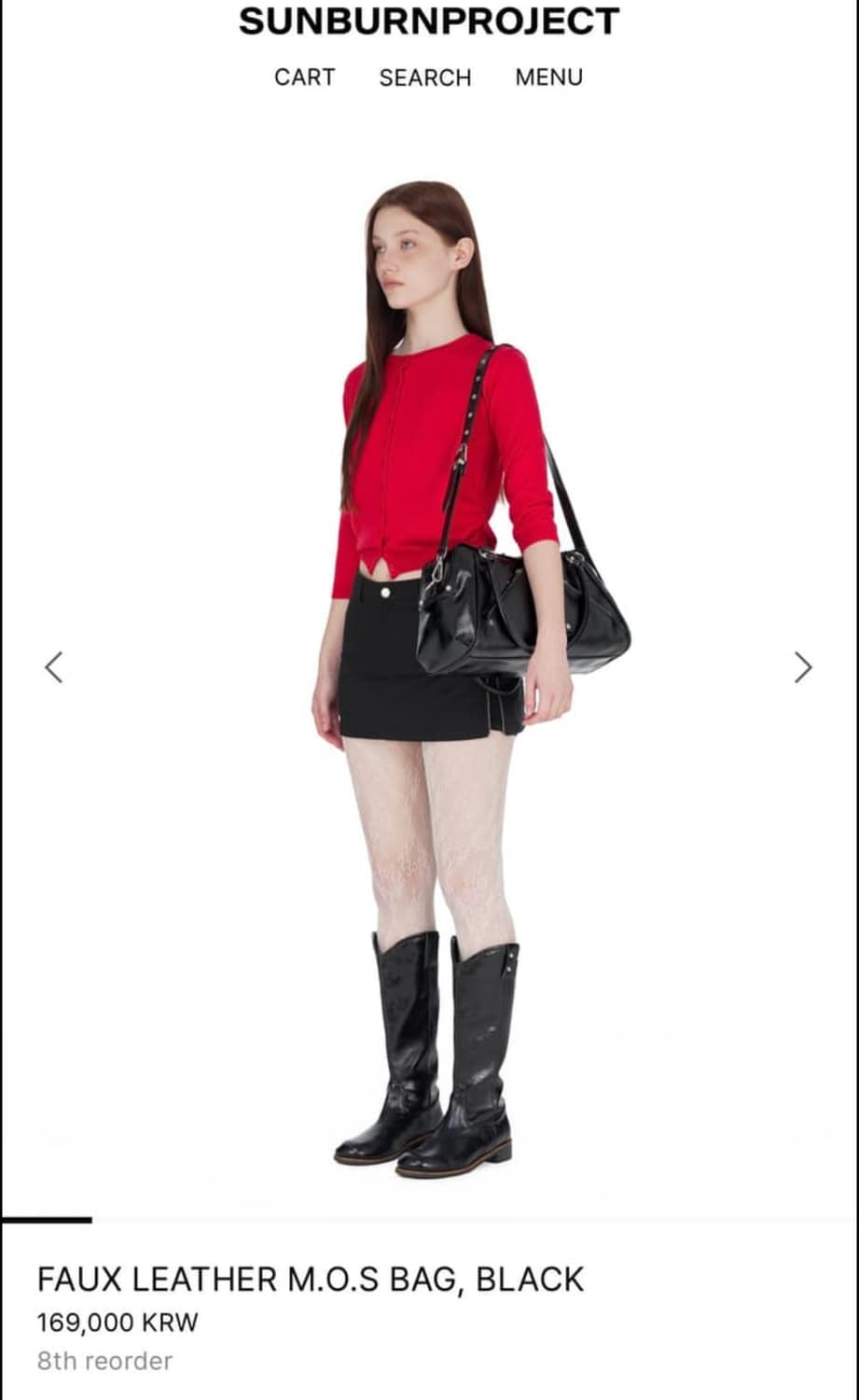 (새상품)FAUX LEATHER M.O.S BAG, BLACK 상품이미지9