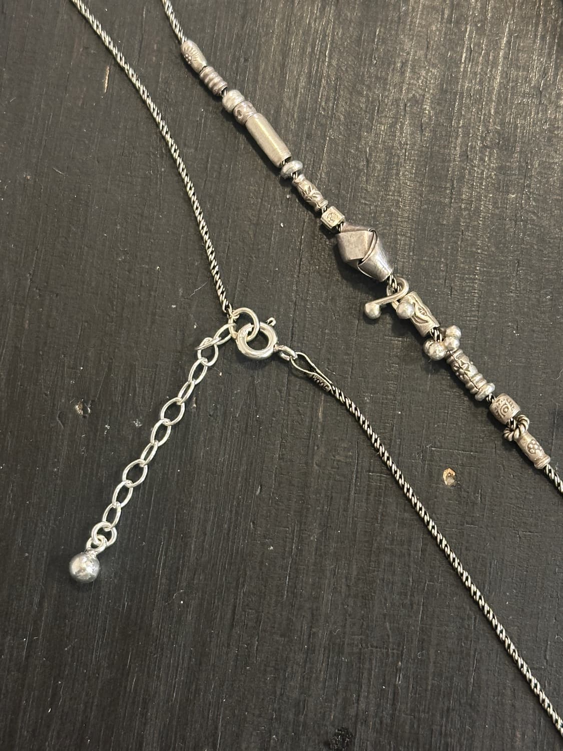 Musta karensilver mix Necklace 상품이미지3