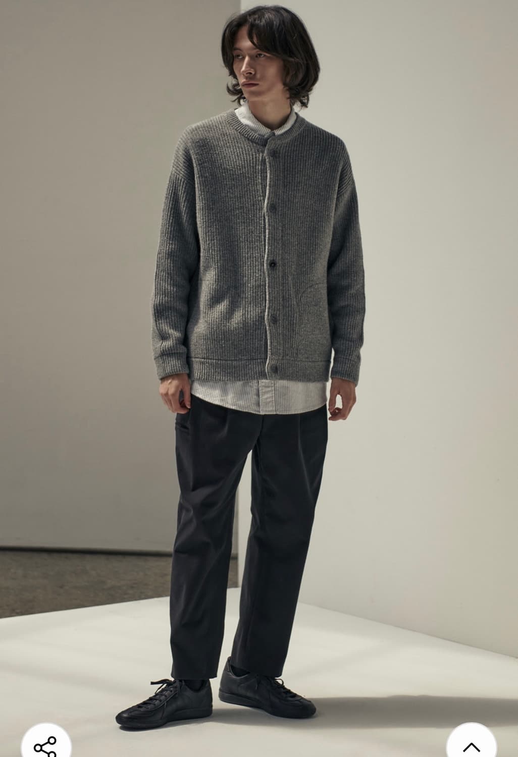 247시리즈 울 점퍼 가디건 멜란지 그레이 M 상품이미지2