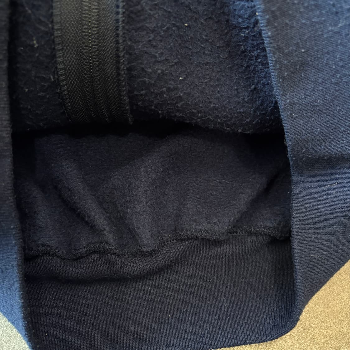 90s 90년대 미국 생산 러셀 블랭크 네이비 후드 집업  상품이미지7