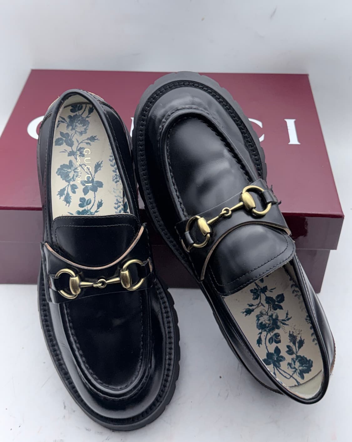 정품)구찌레더 235 상품이미지4