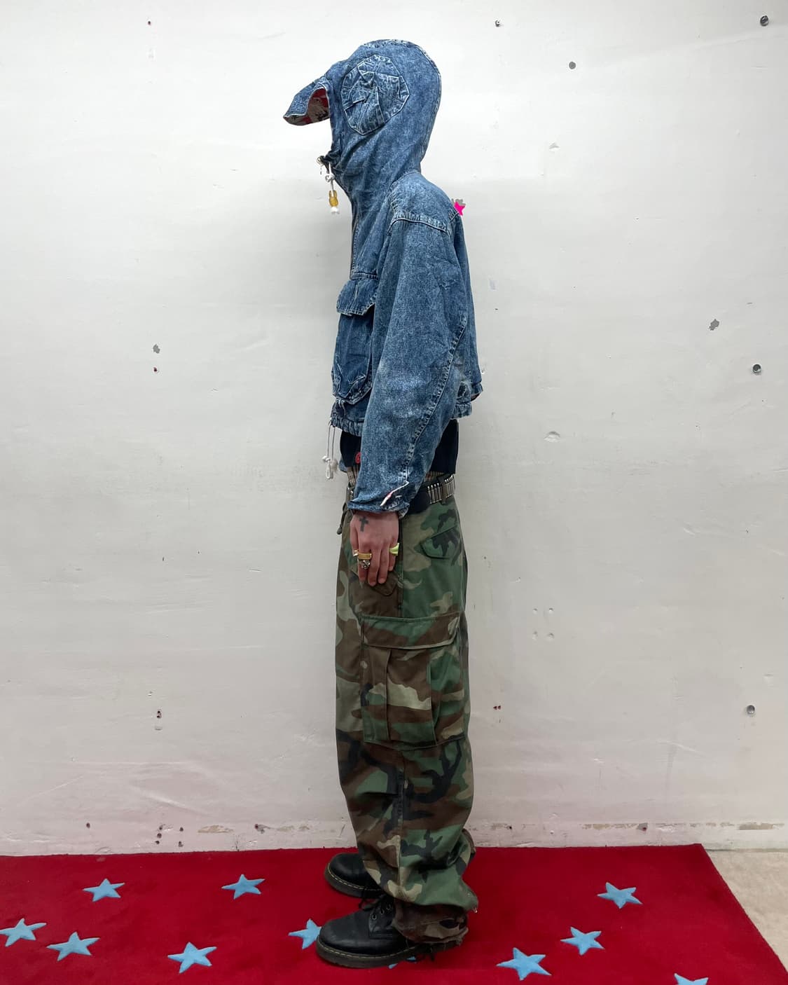 Highneck Pocket Reversible Denim Jacket 상품이미지5