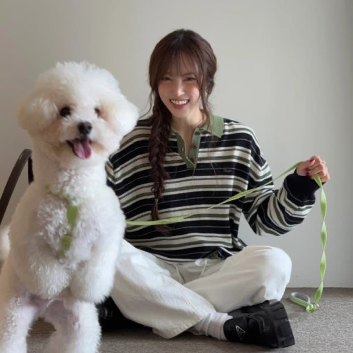 URAGO(유라고) Stripe wool pique knit 상품이미지1