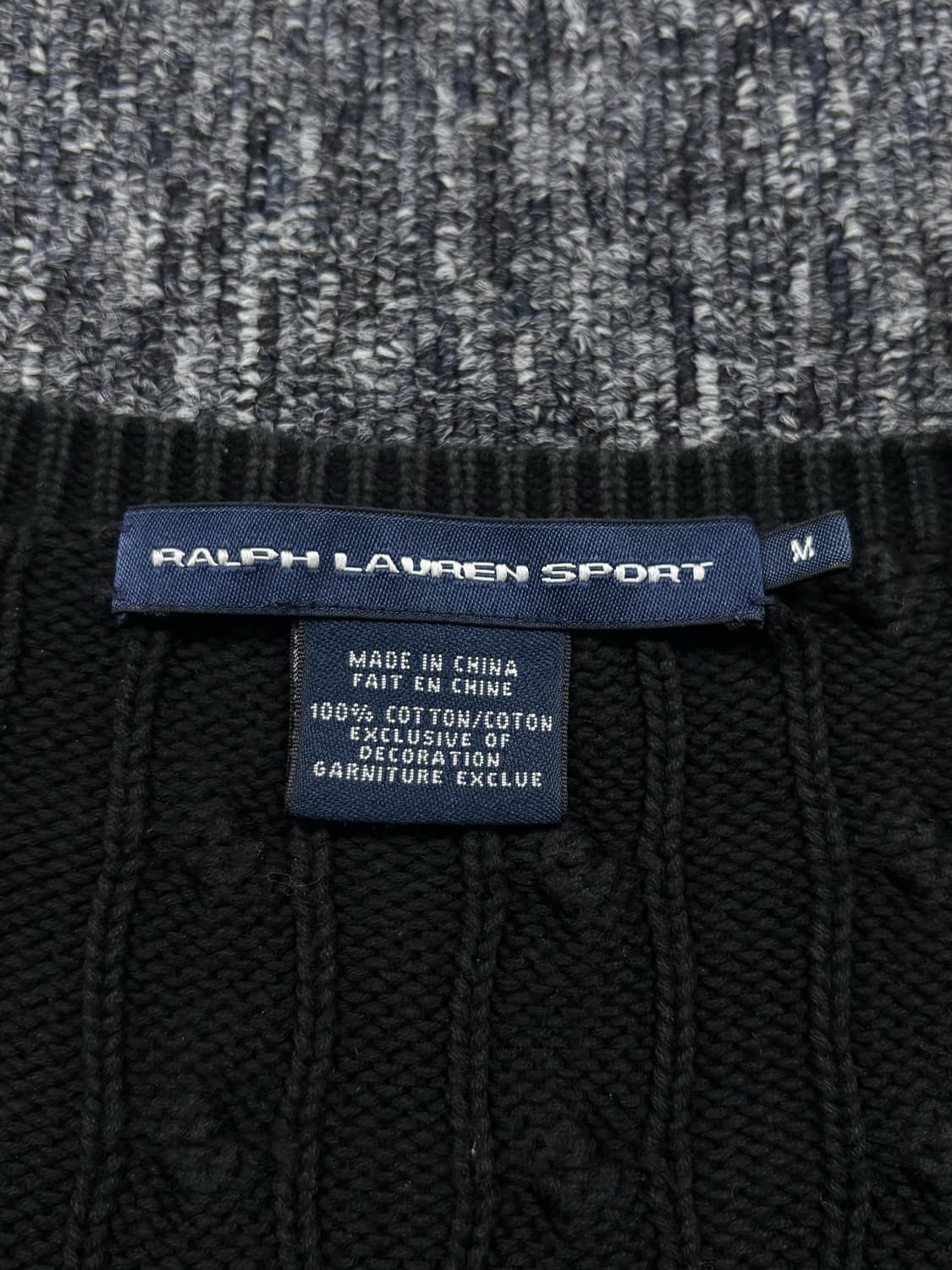 폴로 블랙 꽈배기 니트 상품이미지5