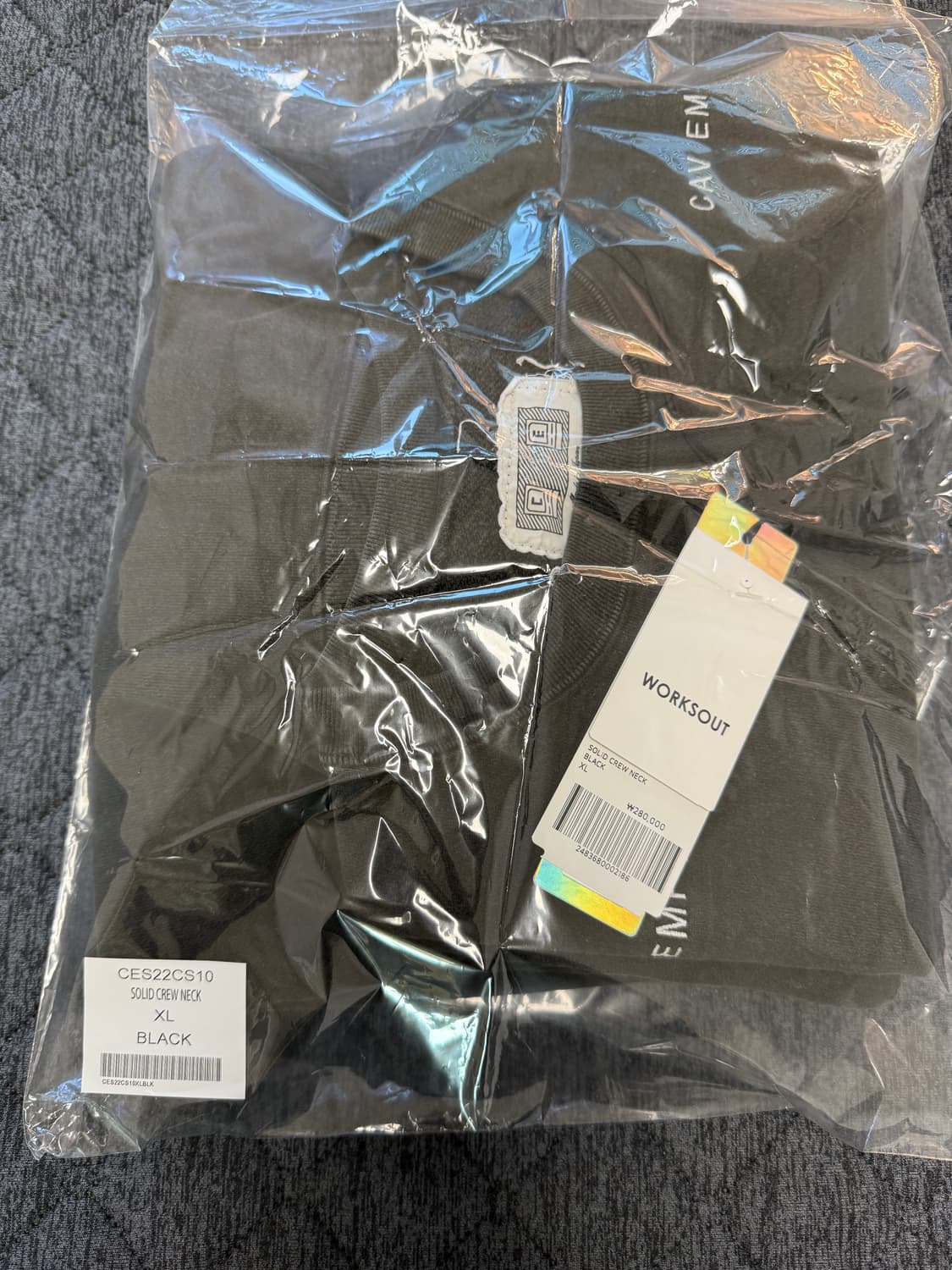 카브엠트 솔리드 크루넥 블랙 xl 상품이미지4