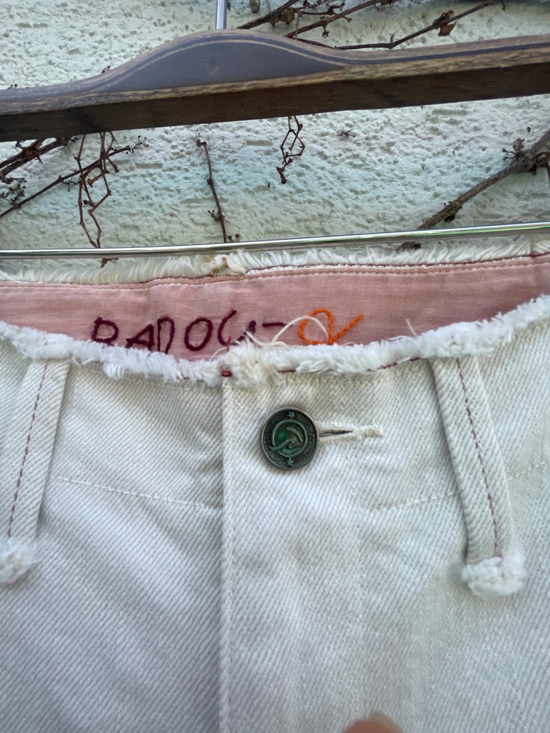 (정품)45R 인디고 자수 세미 와이드 워크팬츠 상품이미지6