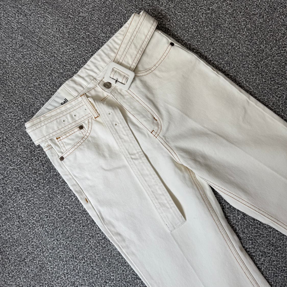 앤더스벨 벨티드 크롭 데님 진 상품이미지3