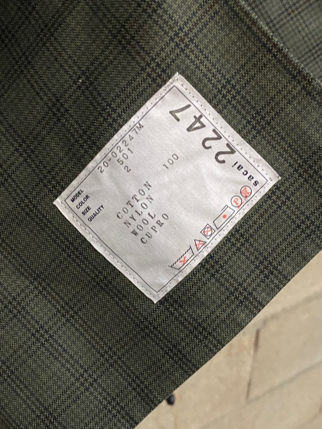 [2] Sacai Docking Layered Blazer Jacket 상품이미지9