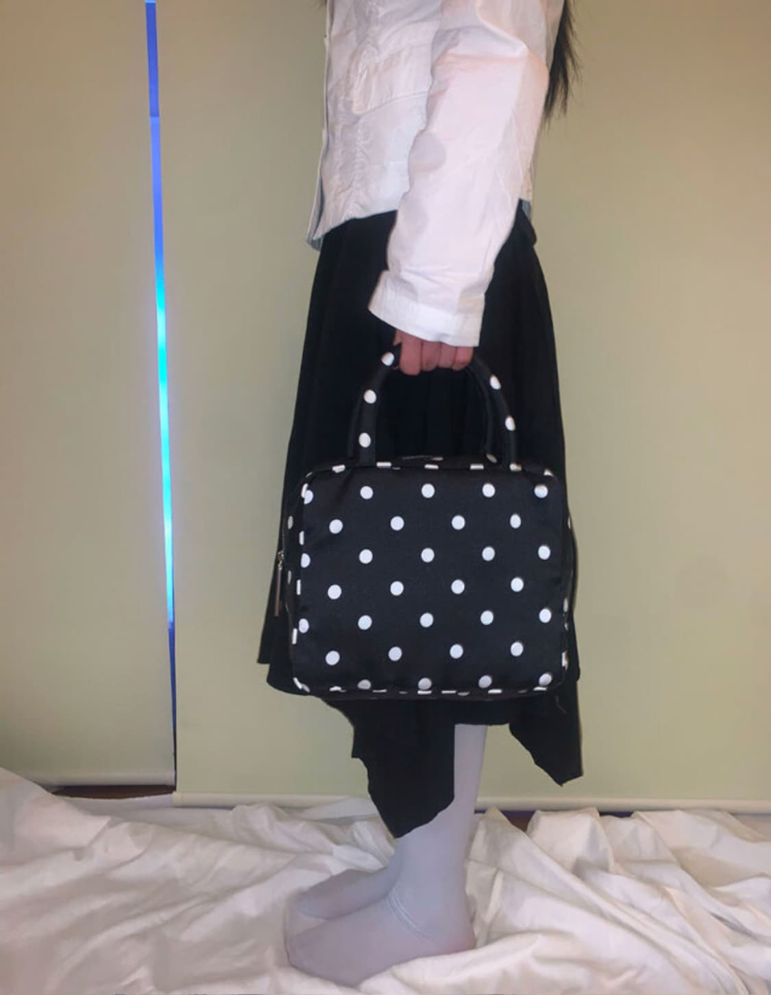 피치바스켓 마켓 폴카 도트 백 상품이미지1