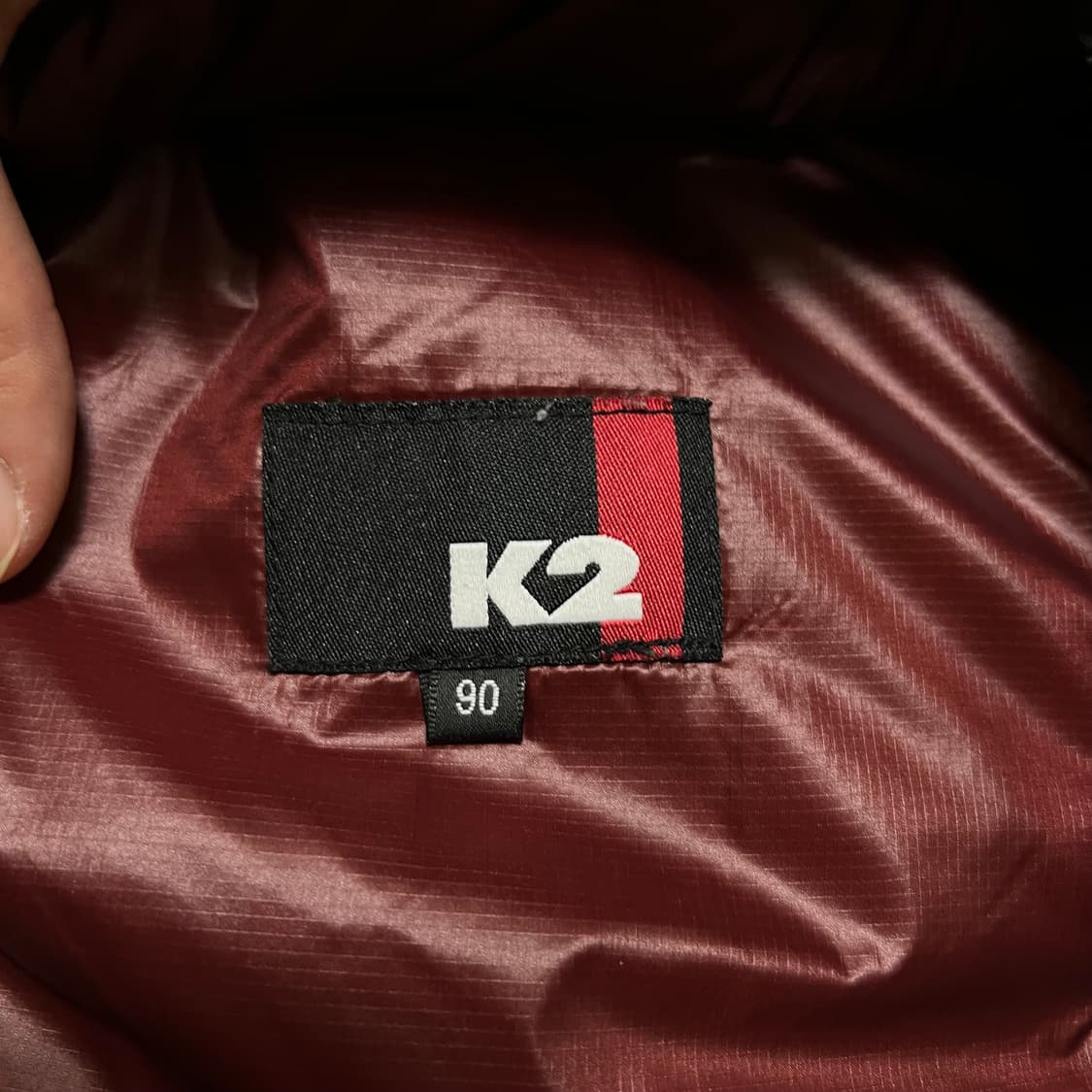 K2 여성 테크니컬 구스다운 아웃도어 후드 패딩 [블랙/버건디] S/90 상품이미지6