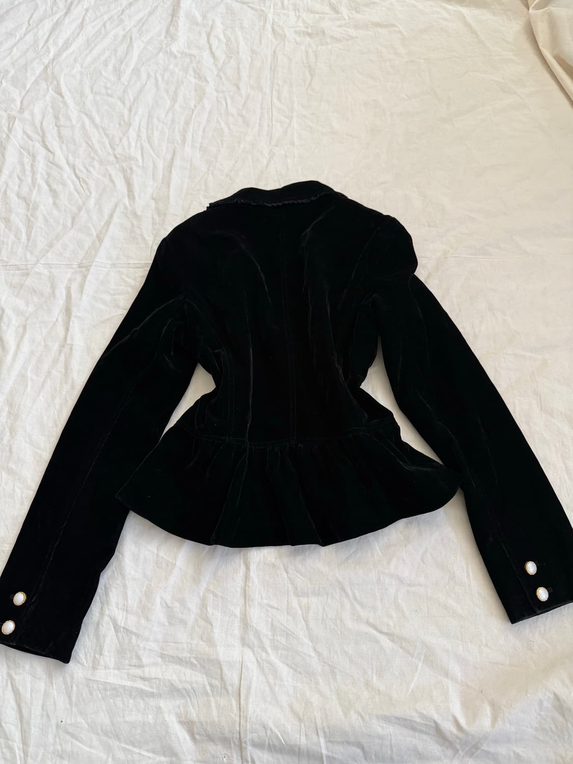 고스로리 공겜여주 벨벳 블랙 자켓 상품이미지2