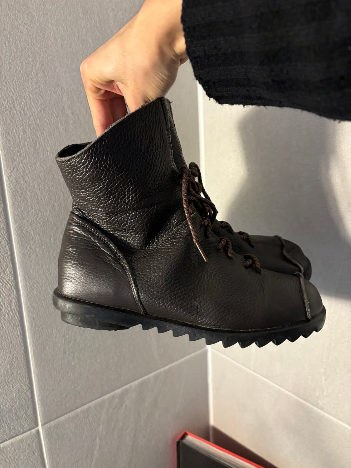 빈티지 레더 윈터 앵클부츠 상품이미지3