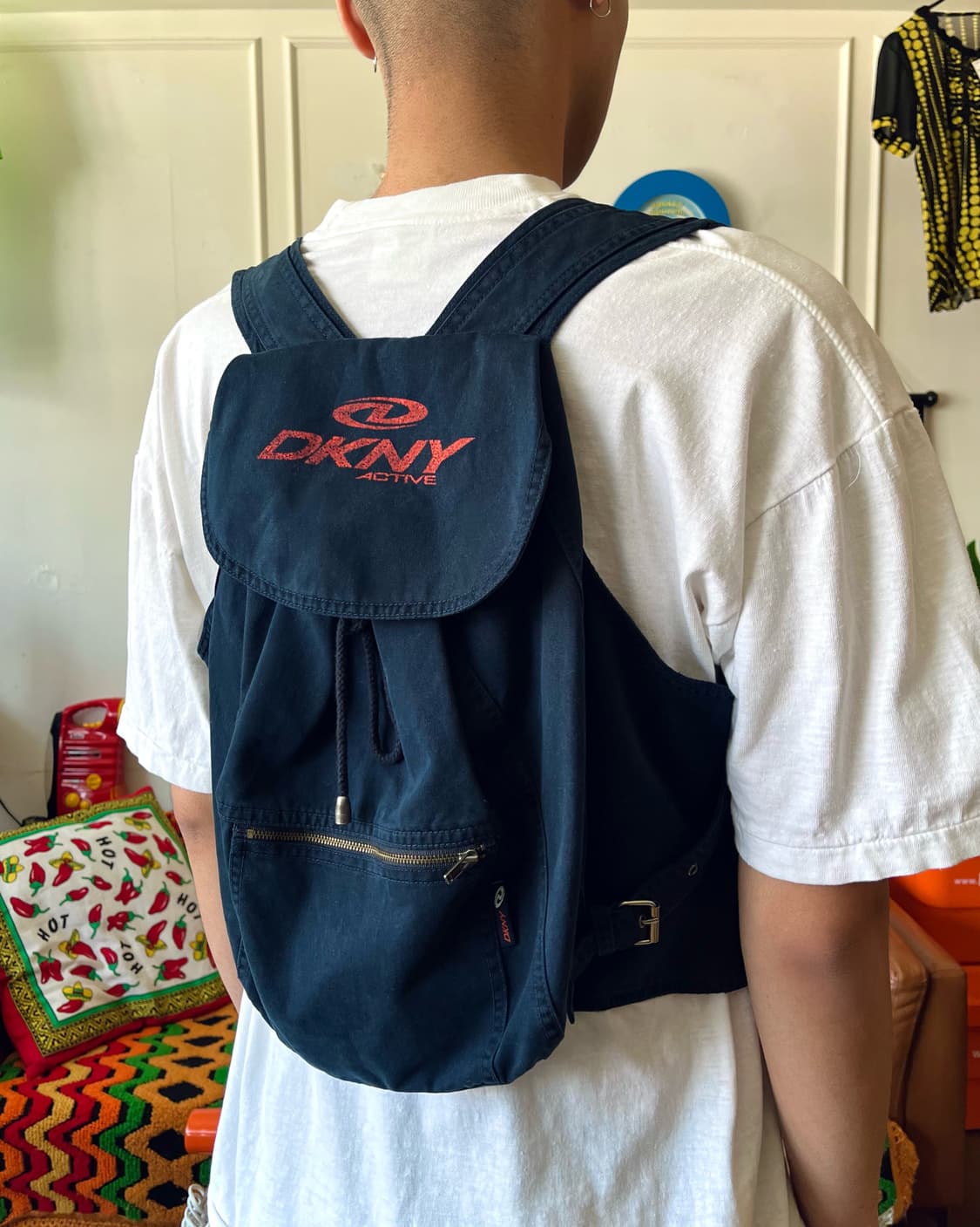 1990s DKNY Archive Cotton Backpack Vest 상품이미지3