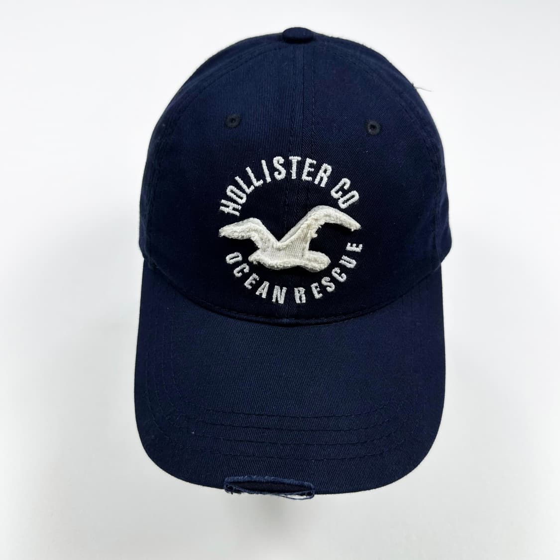 홀리스터 og y2k 빈티지 데미지 볼캡 네이비 상품이미지2
