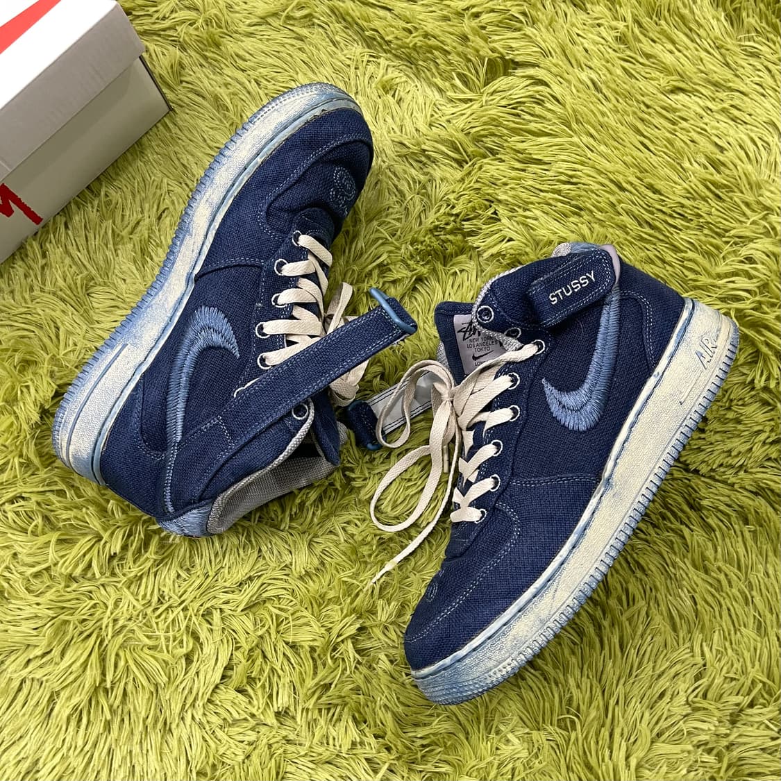 나이키 스투시 에어포스 미드 데님 커스텀 상품이미지1