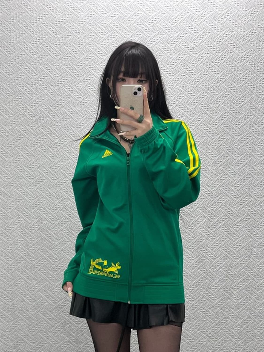 아디다스 베스킷볼 올드스쿨 레트로그린 져지 집업 M C10070 상품이미지2