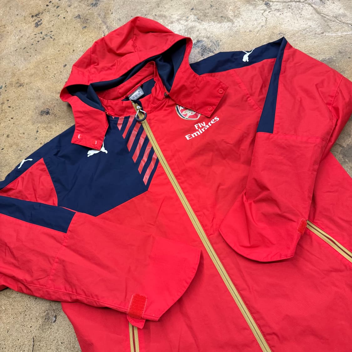 [ 정품/M ] Puma 푸마 아스날 바람막이 후드 자켓 상품이미지1