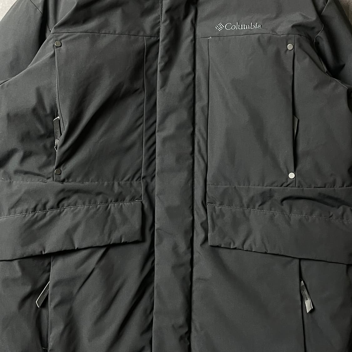 COLUMBIA 컬럼비아 빈티지 블랙 다운구스 후드패딩 A00478 상품이미지3