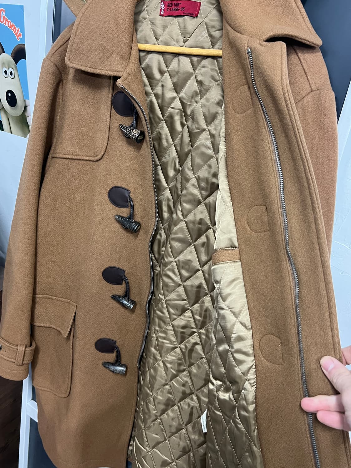 Levis 리바이스 레드탭 더플코트 후드 떡볶이 롱 코트 상품이미지6