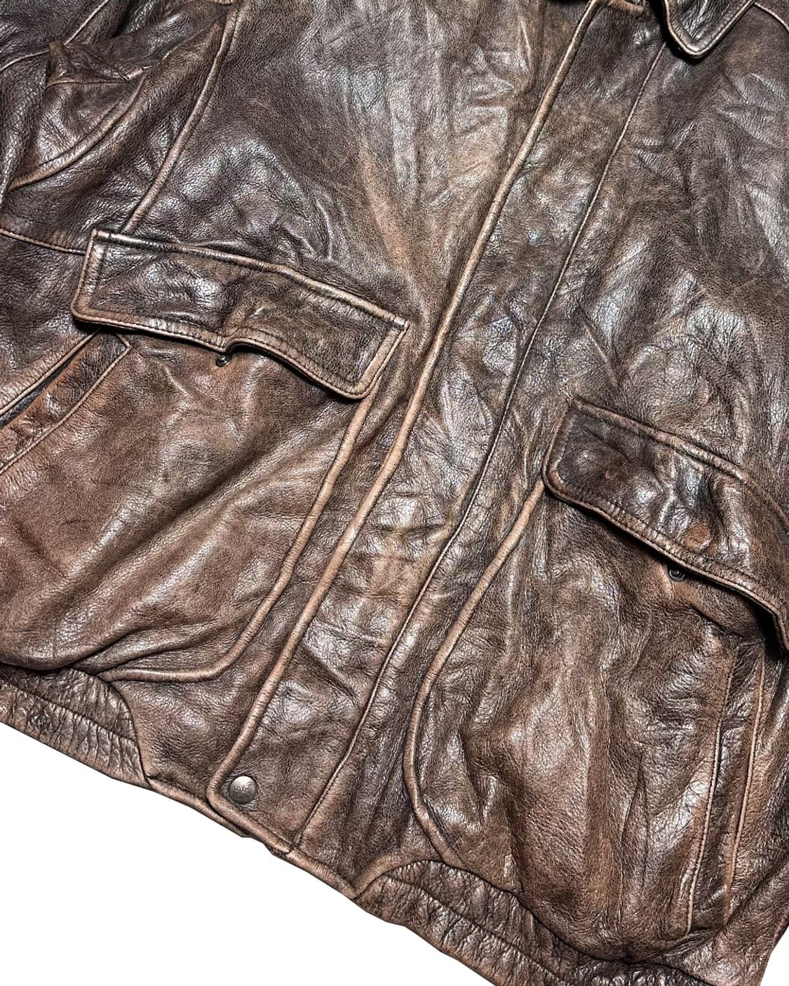 Old 헤비 리얼 레더 A-2 플라이트 자켓  상품이미지4