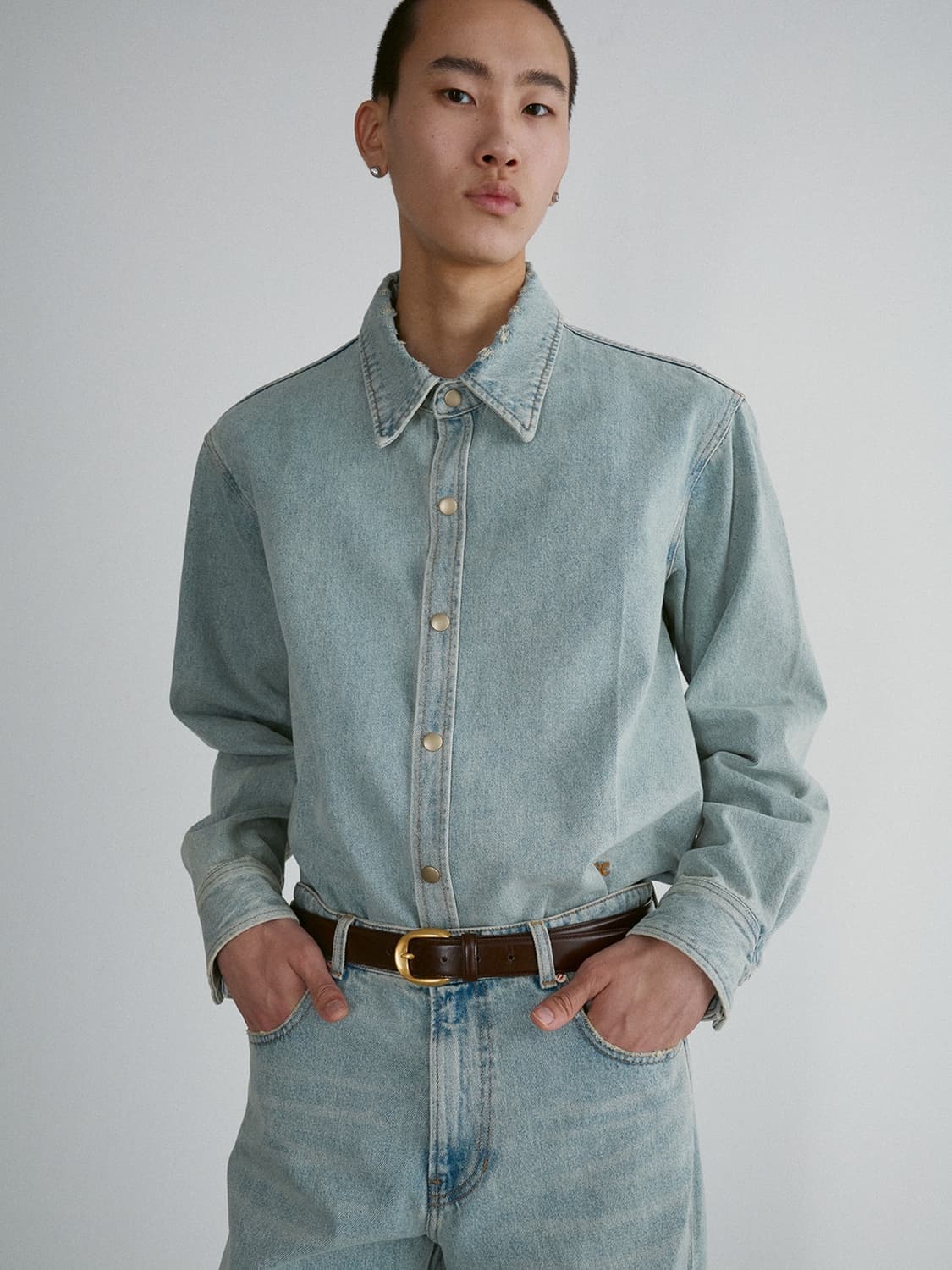 [M] 렉토 recto 24fw 잭 빈티지 데님 셔츠 상품이미지2